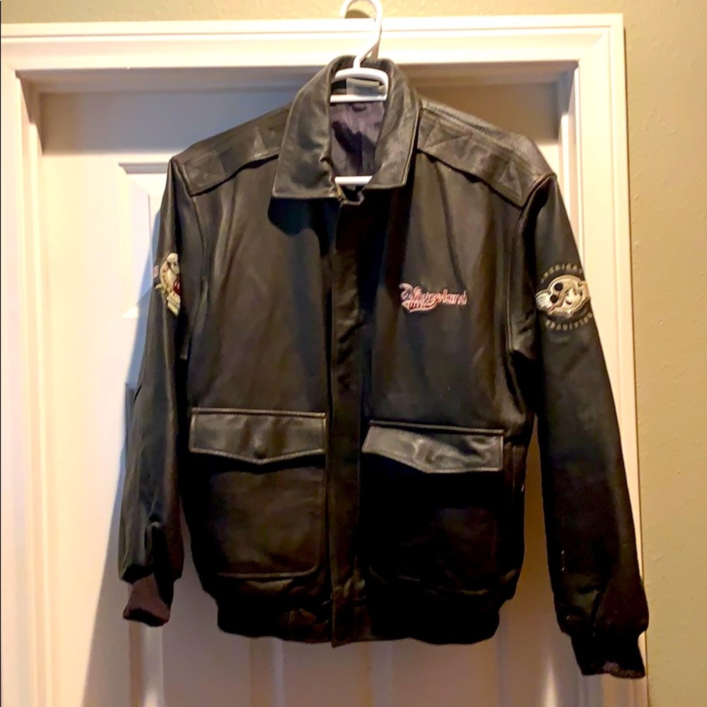 DISNEY Resort Leather Bomber Jacket